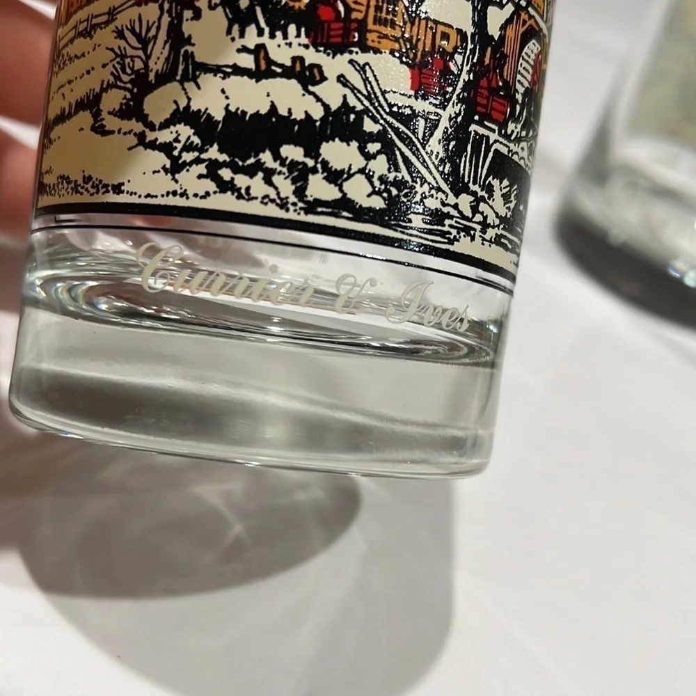 Collection of Four 1981 Arby's Currier and Ives Rocks Glasses